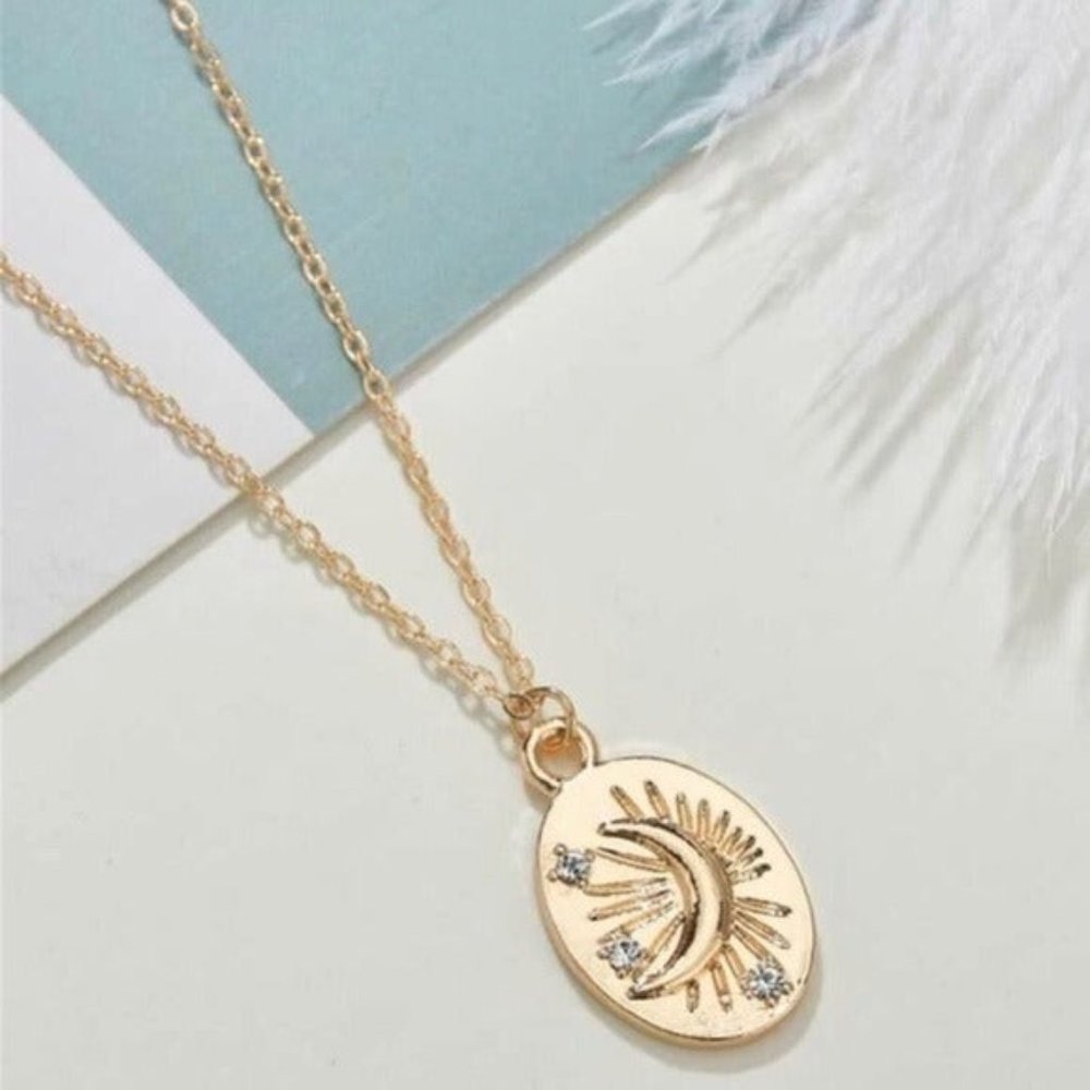 Moon Rhinestone light Selene necklace